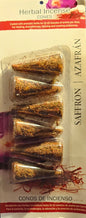 Incense  - Cones - Saffron/Azafrán (5pk)