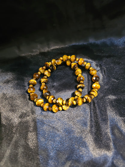 Bracelet – Faceted Yellow Tiger Eye / 10 MM