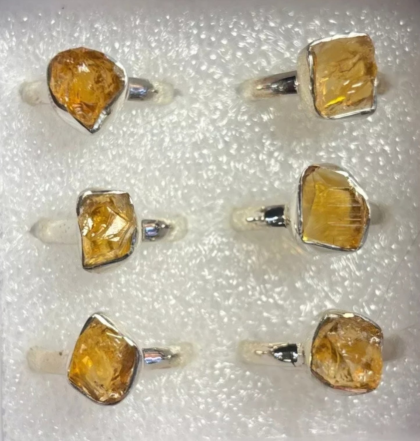 Sterling Silver Ring - Citrine - Raw Nugget