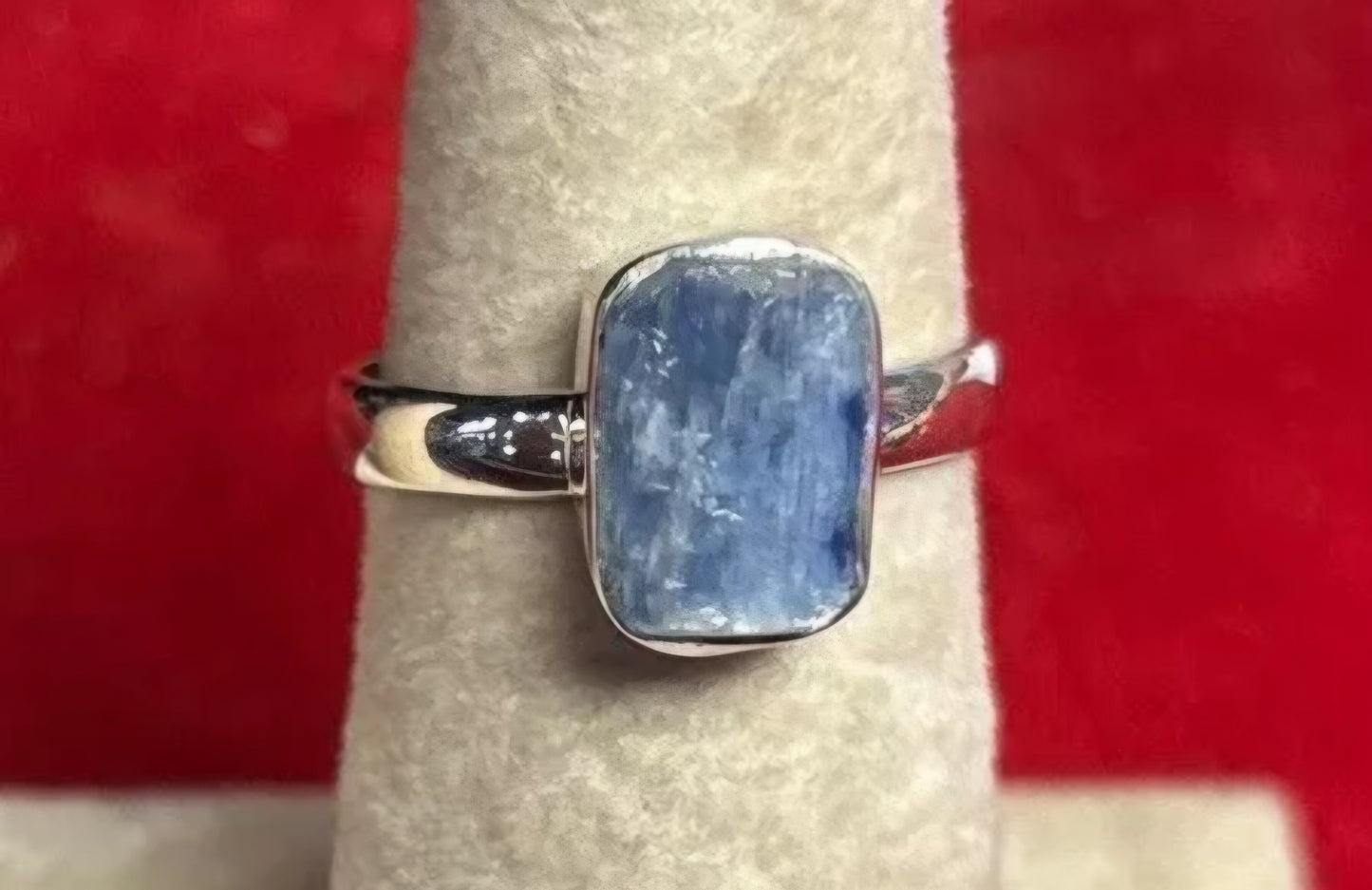 Sterling Silver Ring - Blue Kyanite - Raw/Rough