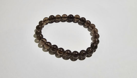 Smoky Quartz Bracelet - 8mm - Beaded