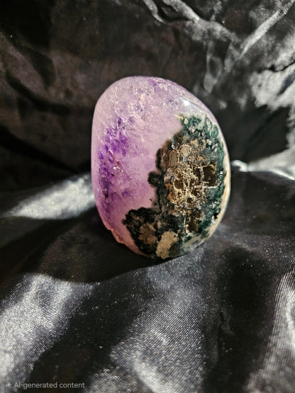 Amethyst Geode with Calcite Crystal Tooth