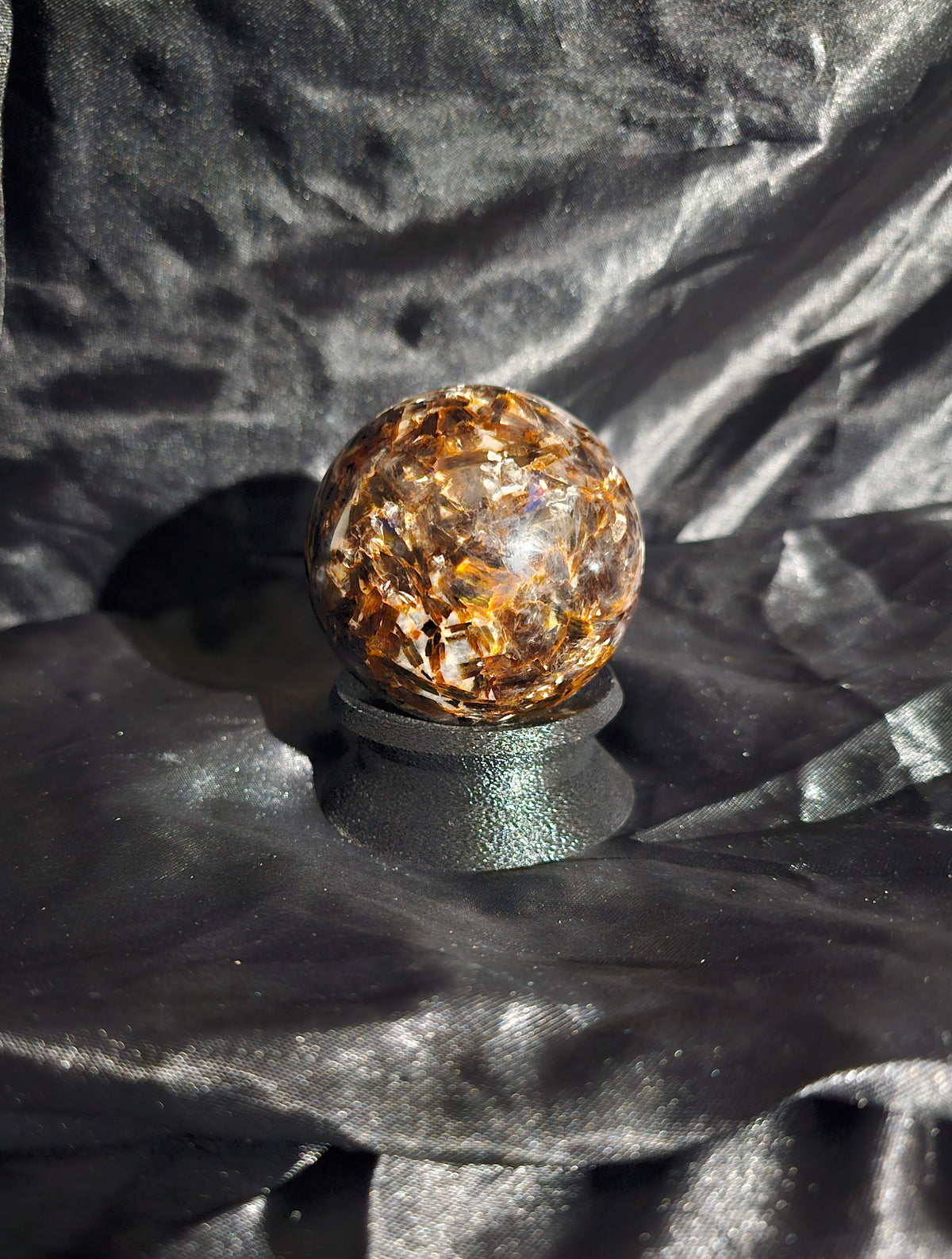 🟤 Black Gold Lepidolite Polished Sphere