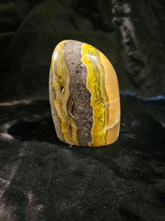 Bumblebee Jasper Free Form with Geode Windows