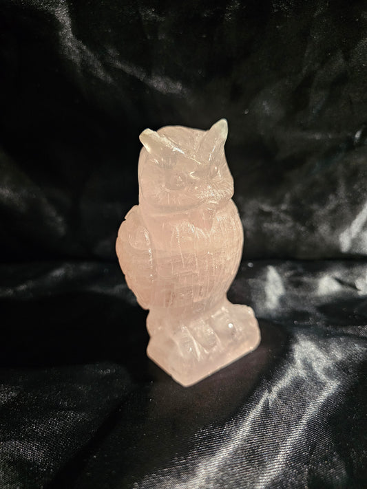 🦉 Rose Quartz Owl - 4x2x2