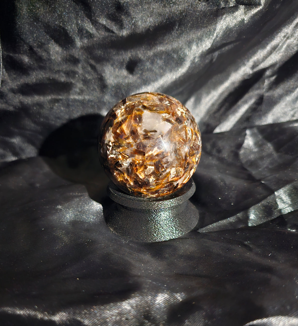 🟤 Black Gold Lepidolite Polished Sphere