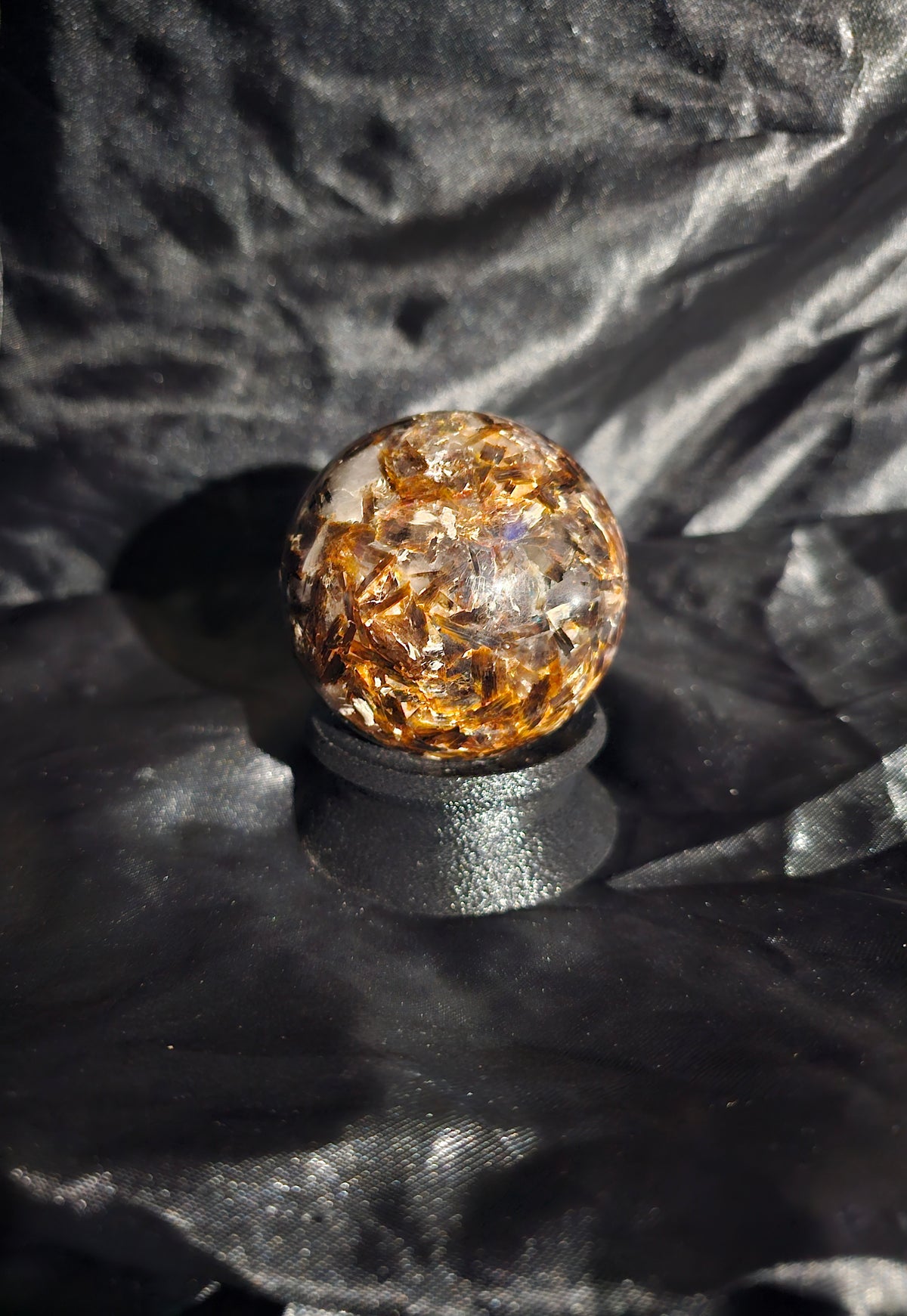 🟤 Black Gold Lepidolite Polished Sphere