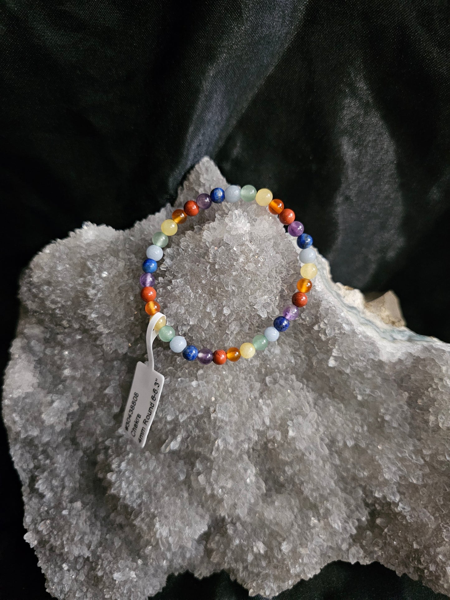 Rainbow Chakra Bracelet — 4mm Round, 6–6.3”