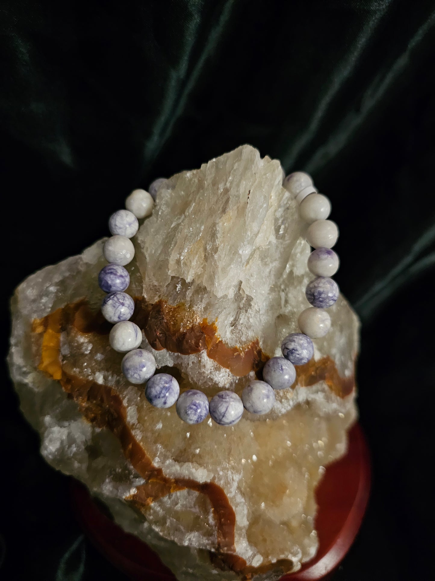 Tiffany Stone Bracelet – 8mm Natural Stone Beads – 8–8.5" Stretch Fit