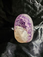 Amethyst Geode with Calcite Crystal Tooth