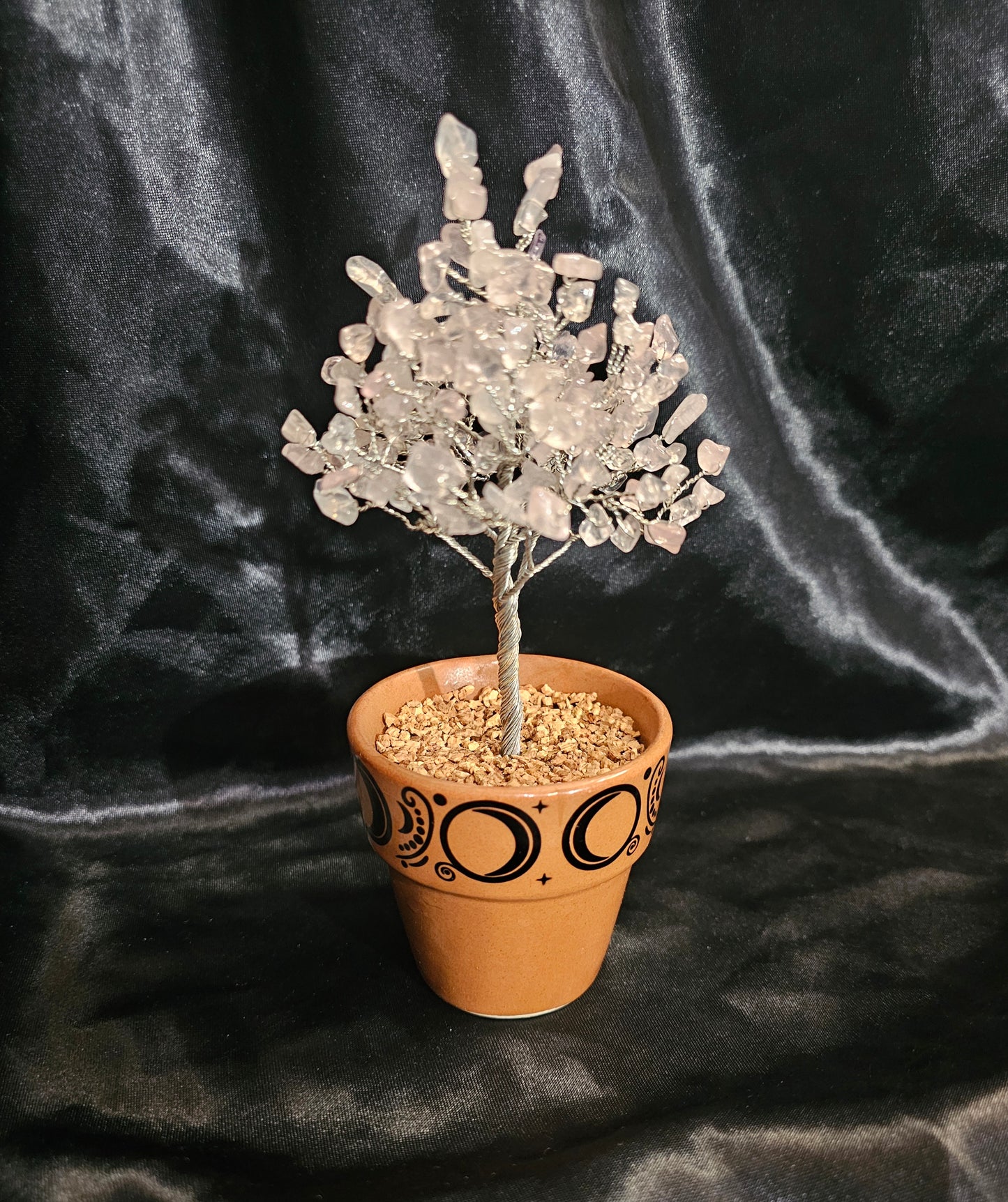 Gem Tree - Rose Quartz in Ceramic Pot (7-7.5")