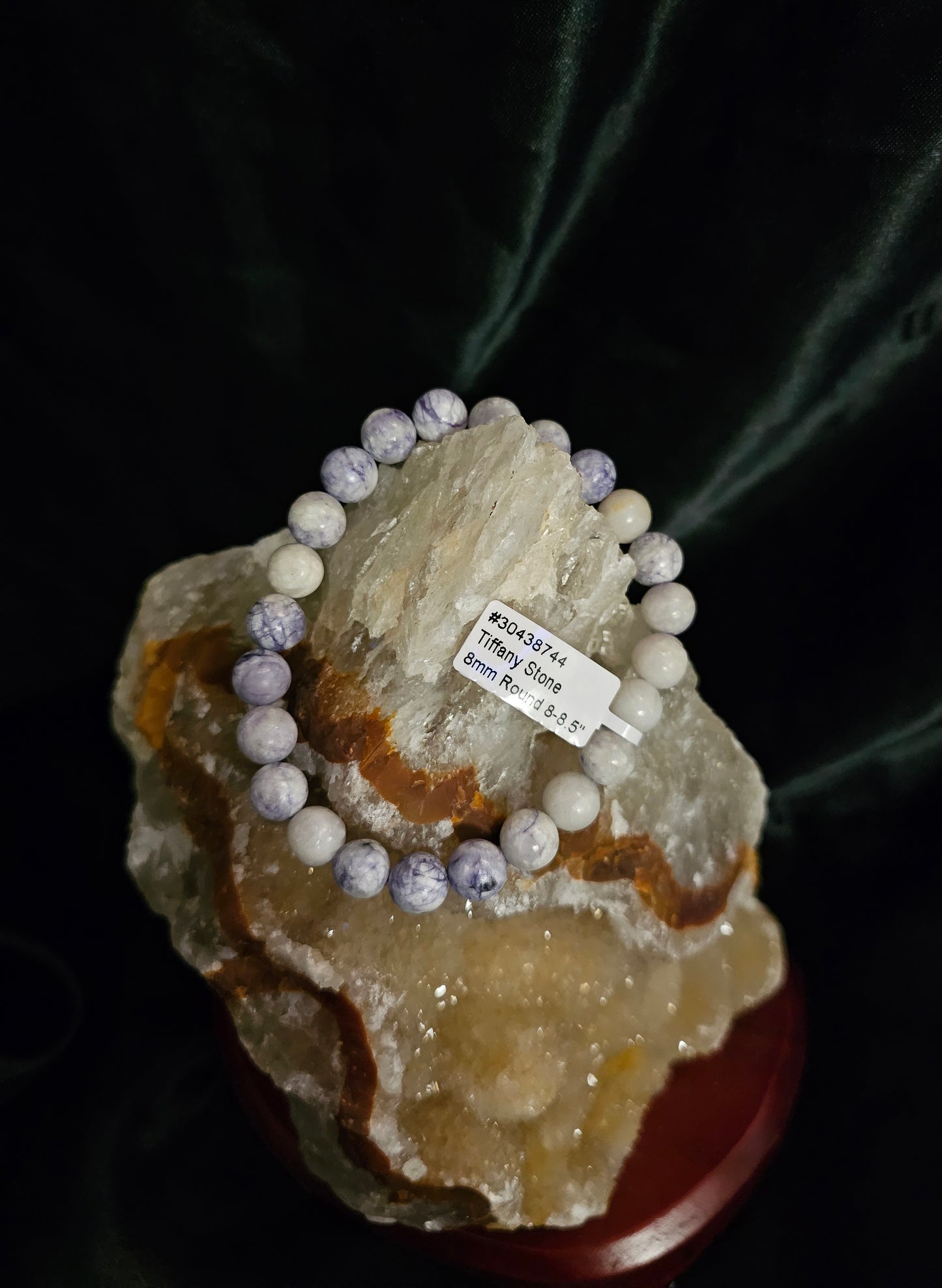 Tiffany Stone Bracelet – 8mm Natural Stone Beads – 8–8.5" Stretch Fit