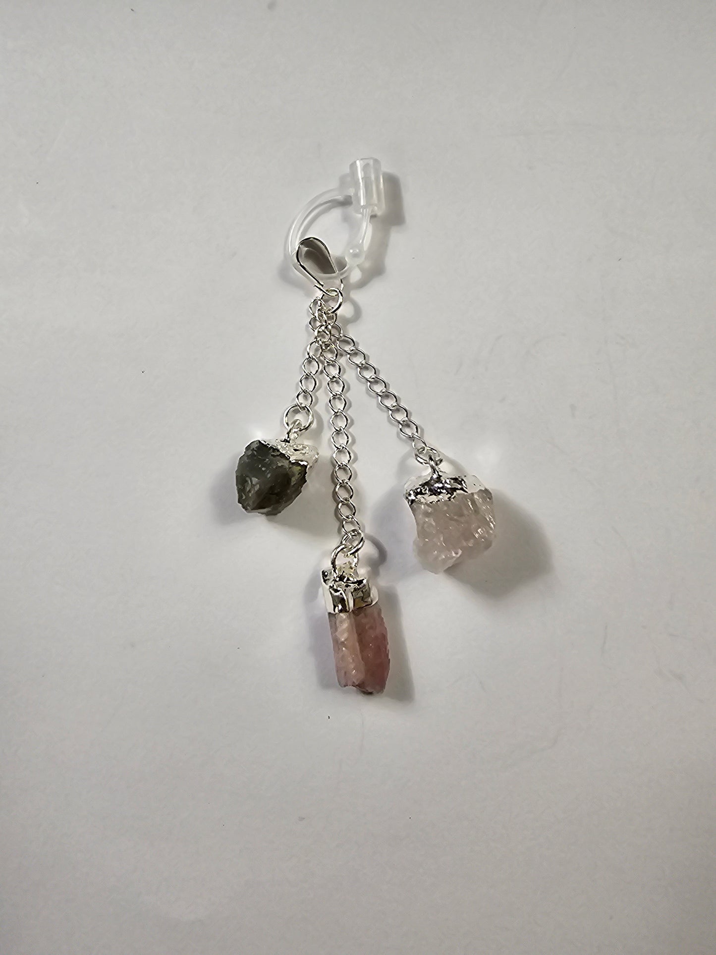 Love Pendant w/ Emerald-Pink Tourmaline-Rose Quartz