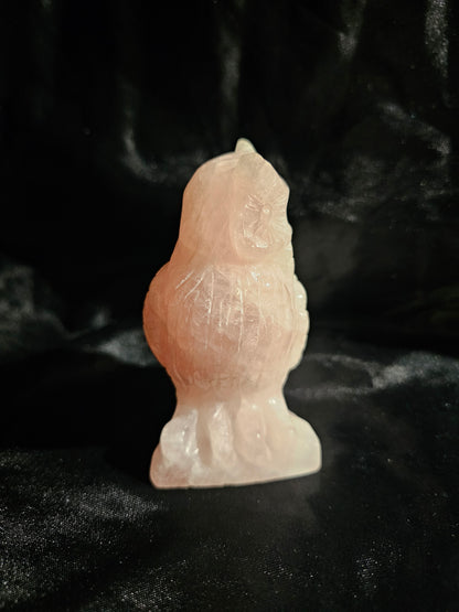 🦉 Rose Quartz Owl