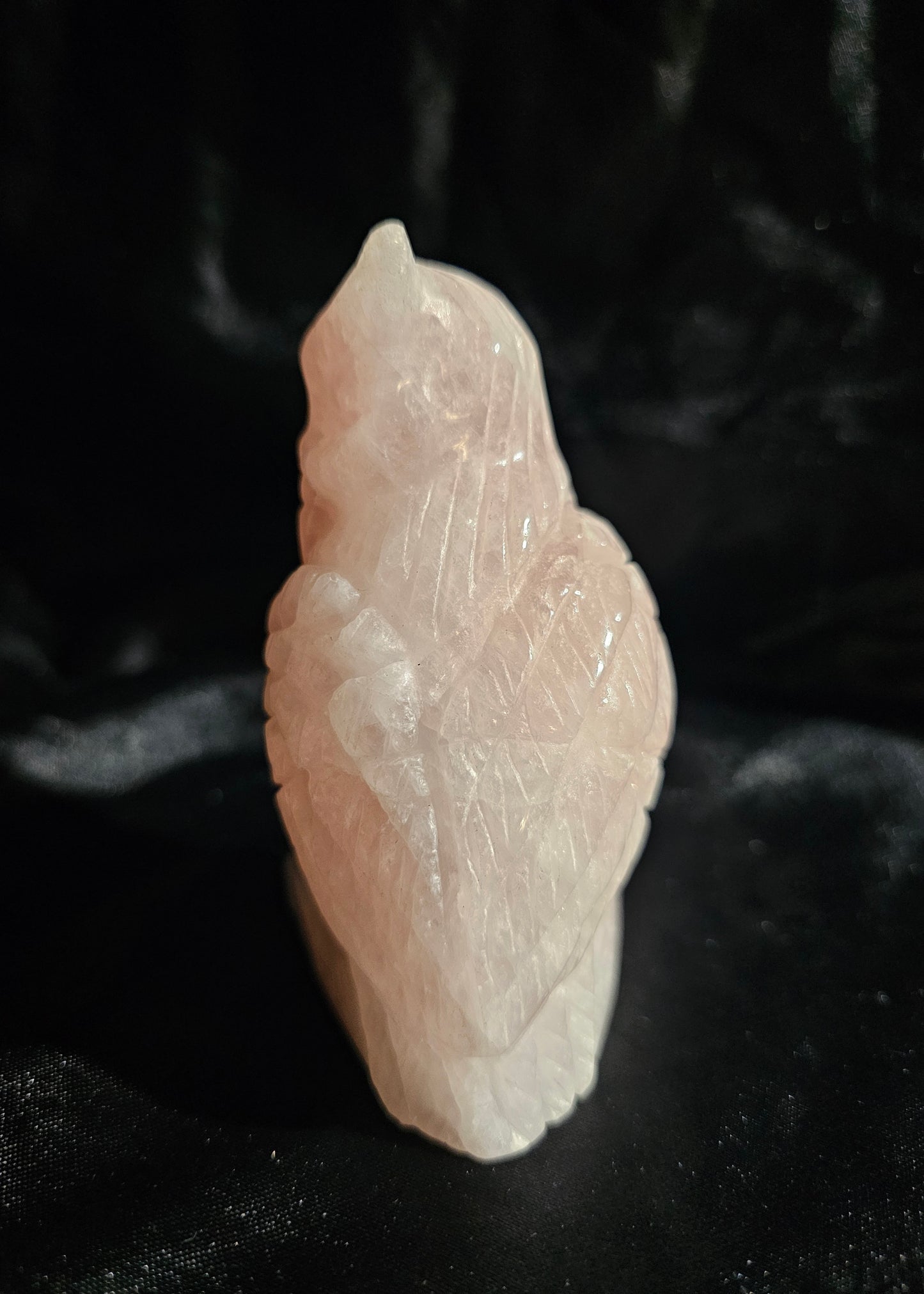 🦉 Rose Quartz Owl