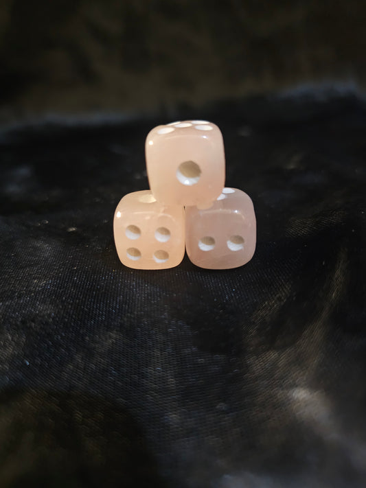 Dice - Rose Quartz