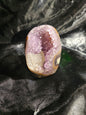 Amethyst Geode with Calcite Crystal