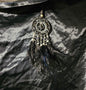 Dreamcatcher – Obsidian, Black w/ Black Feathers 3.25″Dia. X 9.85″L