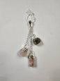 Love Pendant w/ Emerald-Pink Tourmaline-Rose Quartz