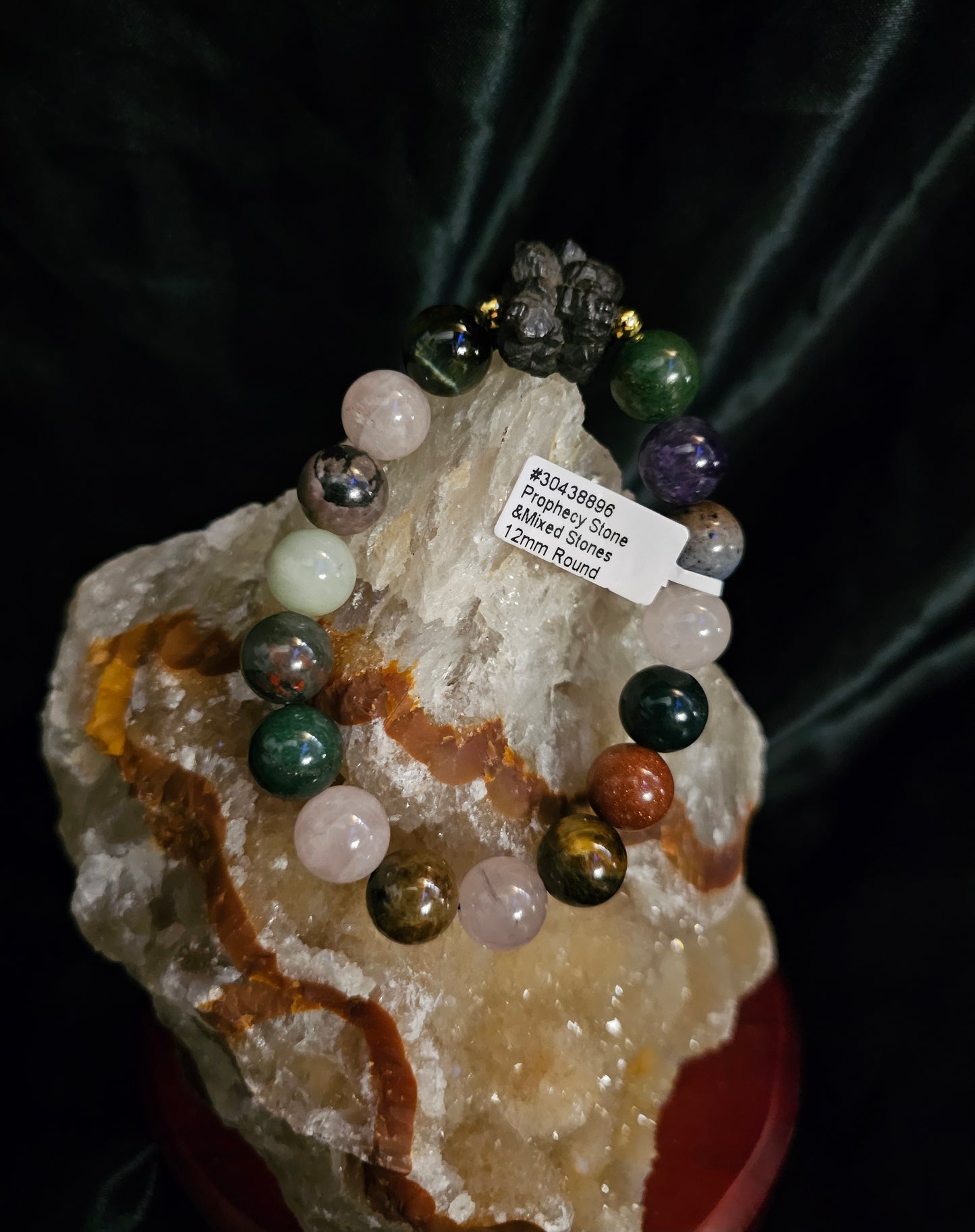 Prophecy Stone Bracelet – Mixed Stones Crystal Bracelet – 12mm Natural Stone Beads (7½")