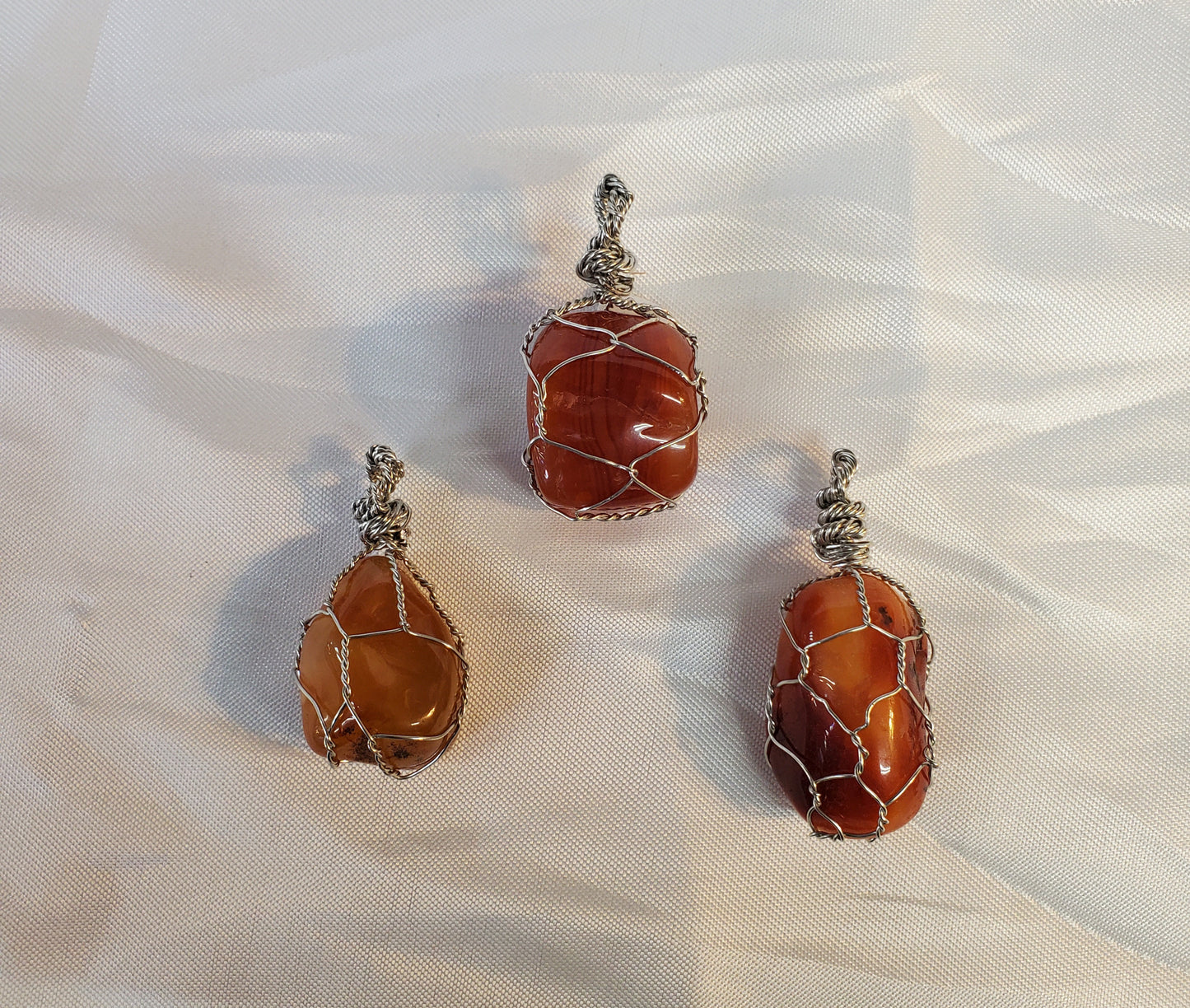 Carnelian Wire Wrap Pendant