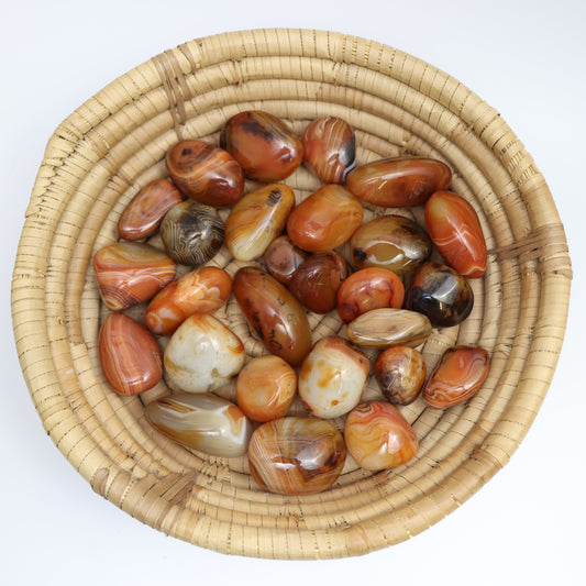 Madagascar Agate / Orange Sardonyx Palm Stone