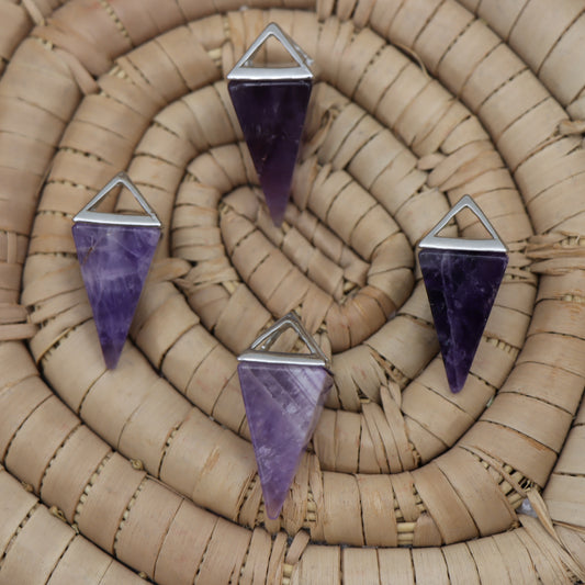 Amethyst Pyramid Pendant