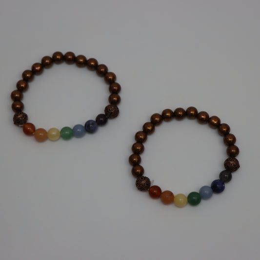 7 Chakra Copper Bracelet