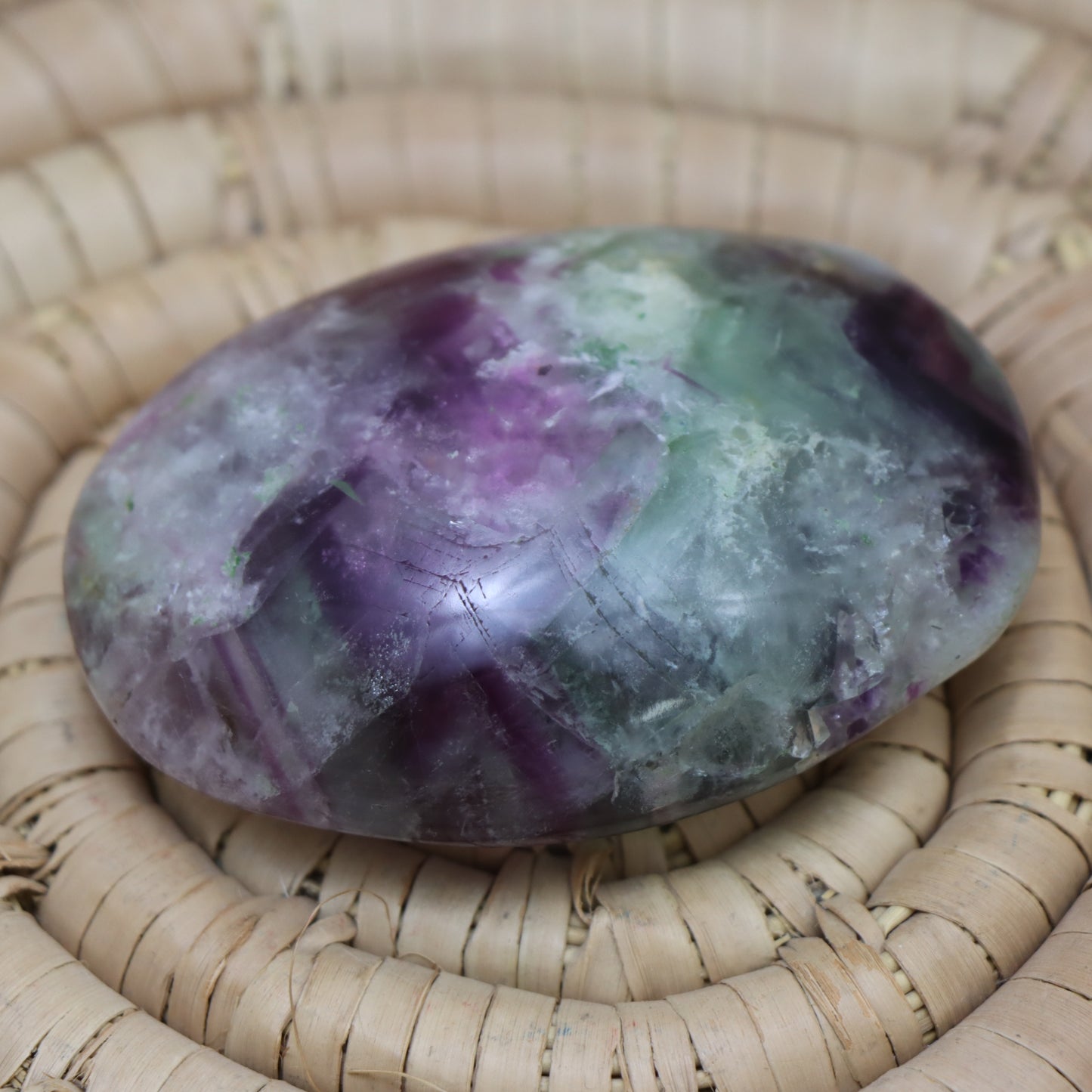 Fluorite Palm Stone