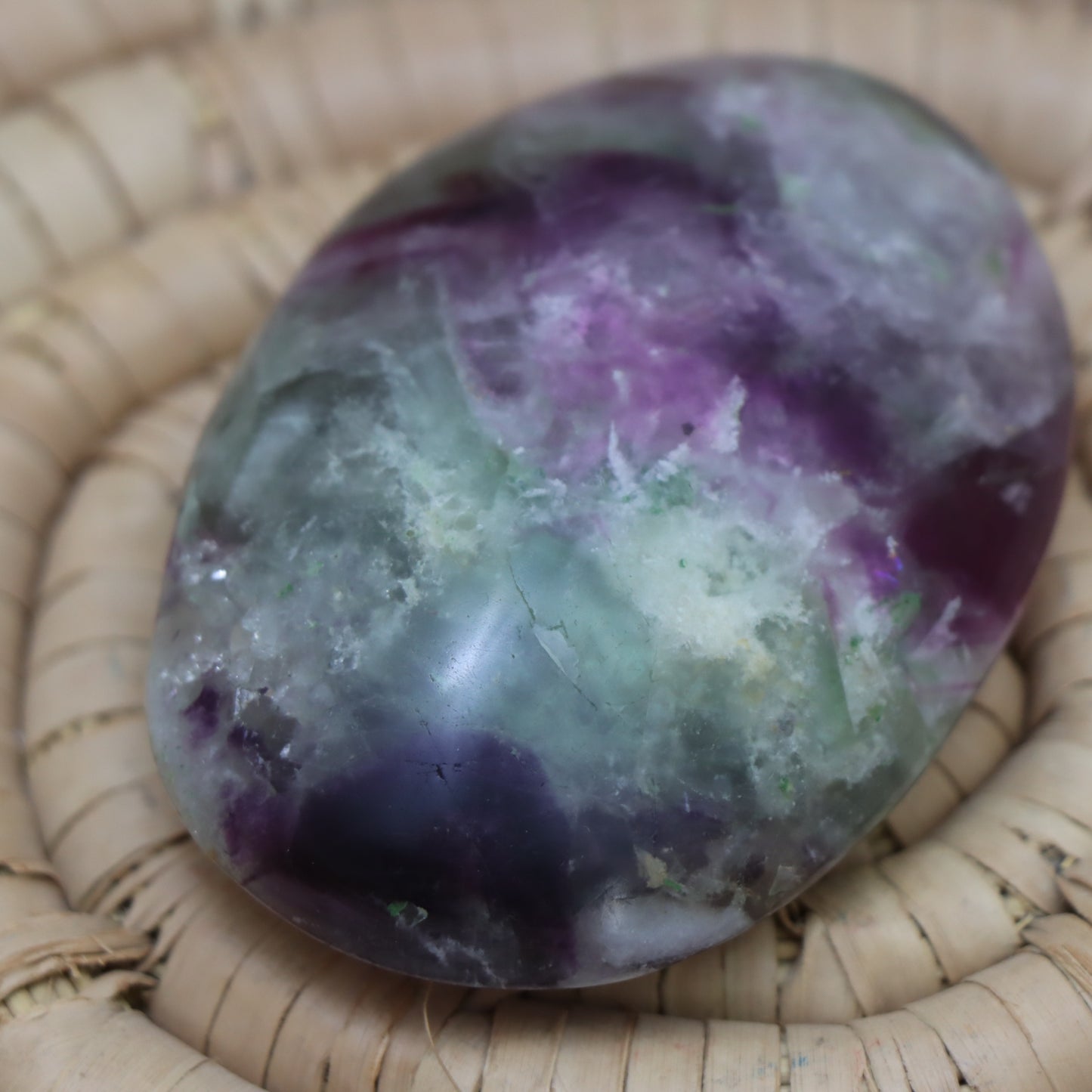 Fluorite Palm Stone