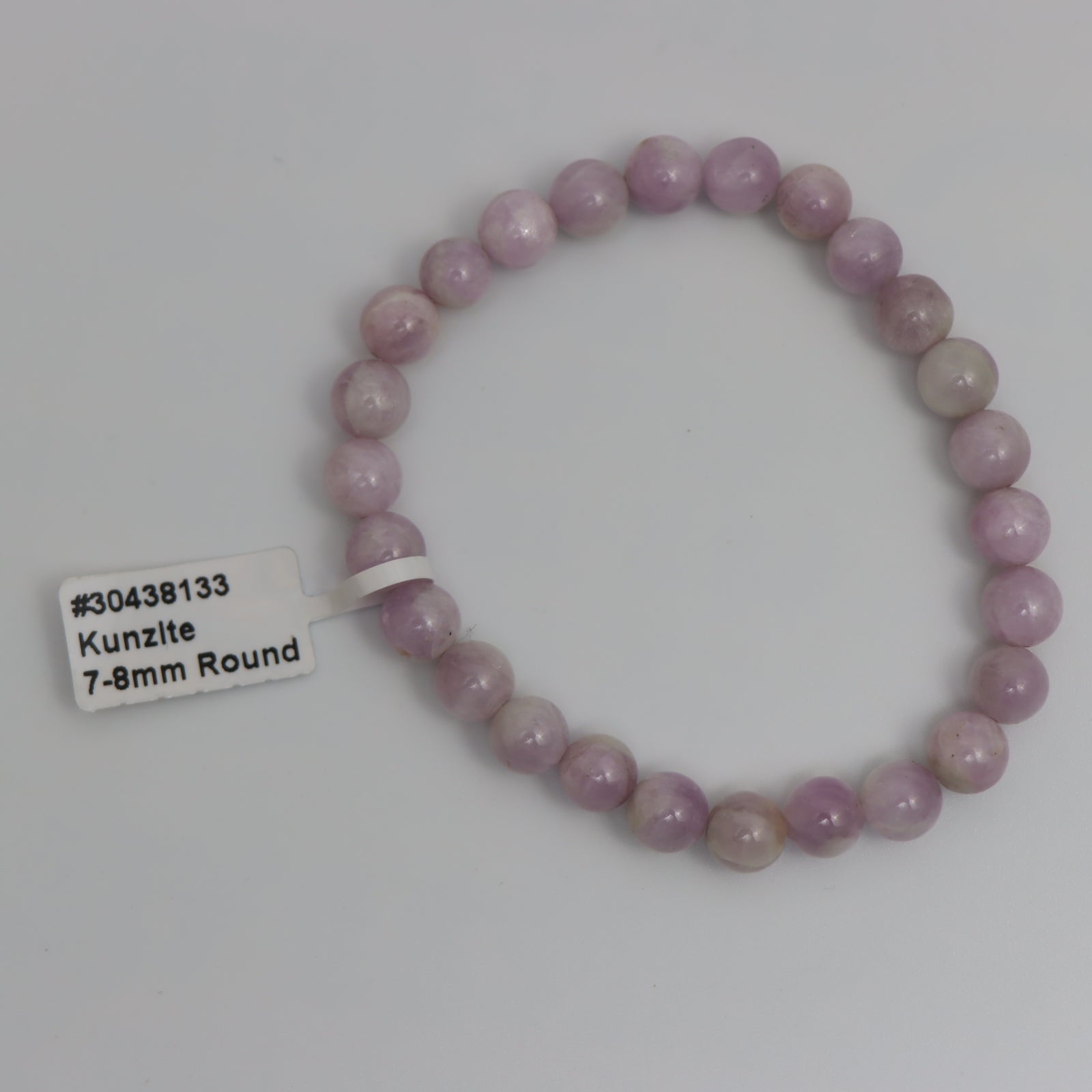 good luck gift 8mm Stretchable Pink Kunzite Bracelet Round Smooth 7 for  mens womens  Mangtum