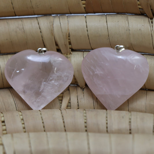 Rose Quartz Heart Pendant