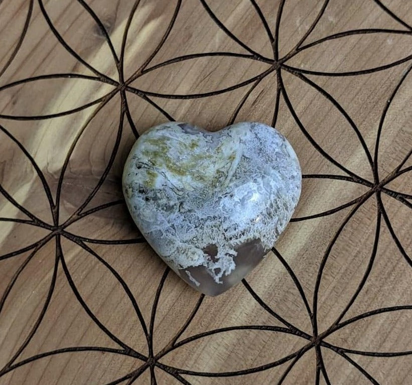 Dendritic Agate Crystal Heart