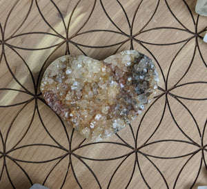 Citrine Crystal Cluster Heart