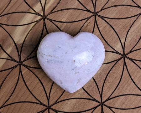 Pink Mangano Calcite Crystal Heart
