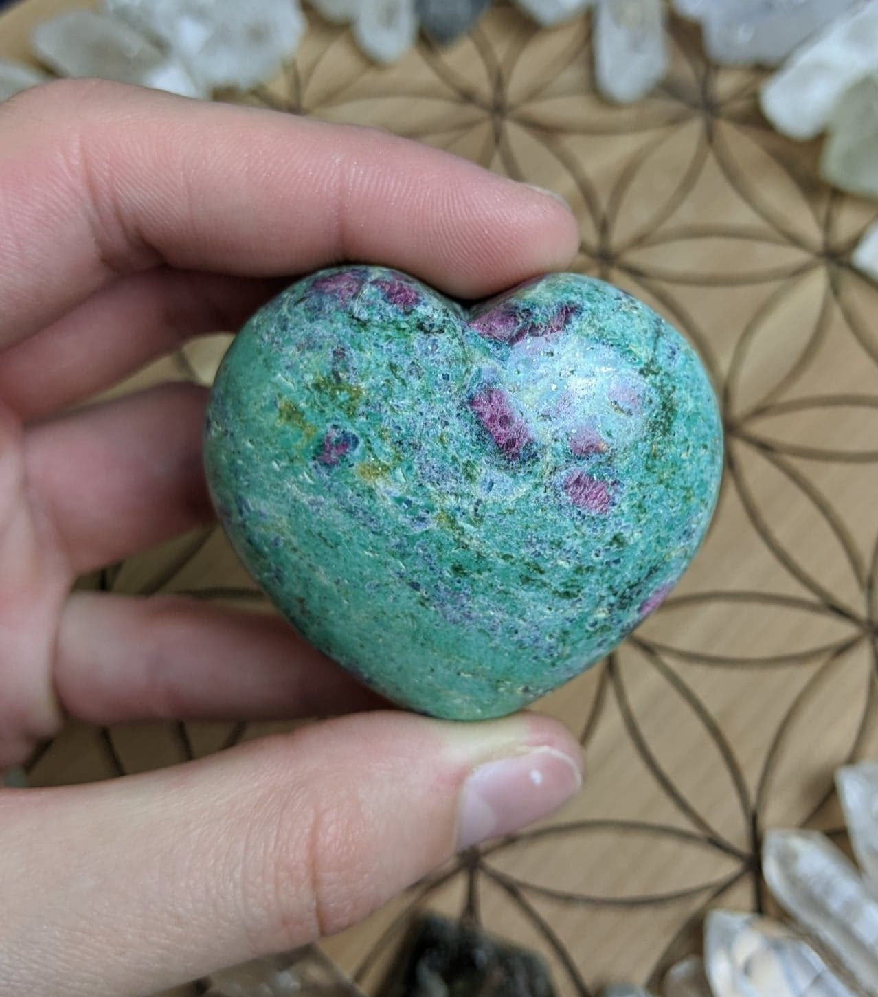 Ruby-Zoisite Crystal Heart