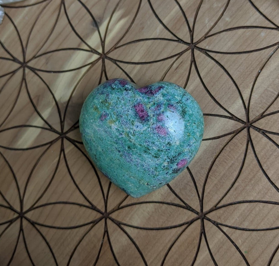 Ruby-Zoisite Crystal Heart