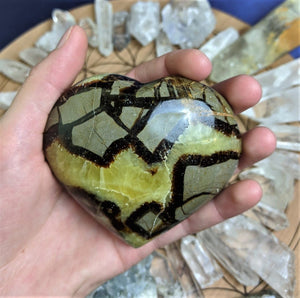 Septarian Nodule Crystal Heart