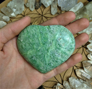 Green Garnet Tsavorite Crystal Heart